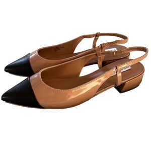 Steve Madden Allure Beige and Black Slingback Pump